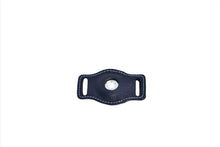 Load image into Gallery viewer, Navy blue with baby blue stitching leather Airtag holder for dog collar