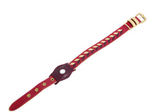 Load image into Gallery viewer, Strapets leather dog collar with matching burgundy leather Airtag holder.