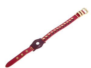 Strapets leather dog collar with matching burgundy leather Airtag holder.