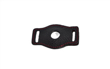 Load image into Gallery viewer, Black with red stitching leather Airtag holder for dog collar