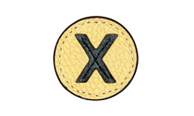 Load image into Gallery viewer, &quot;X&quot; letter leather pin